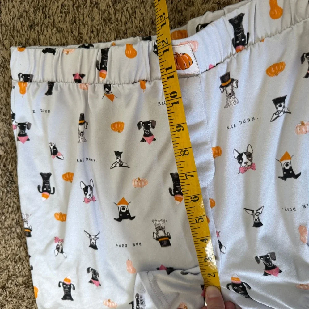 Rae Dunn Halloween Dog Pajama Shorts Women XL Purple Pumpkin Excellent Condition
